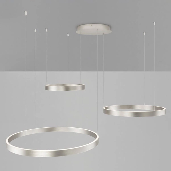 Pierścieniowa lampa wisząca BARI LE44316 LED 181W 3000K srebrna