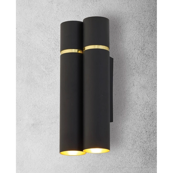 Ścienna lampa Lynx MZ5001 Milagro sopelki do jadalni czarny złoty