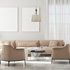 Lampa wisząca z abażurem Moren PND-84678A-AB do salonu brązowy morelowy