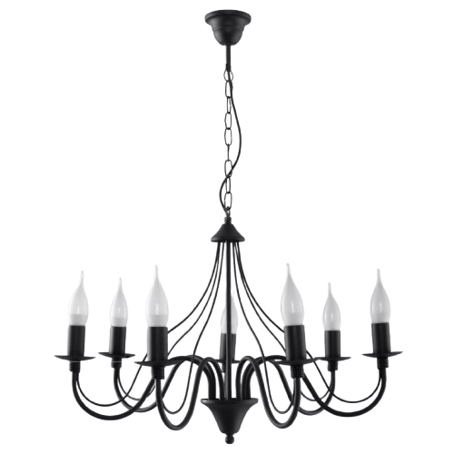 Żyrandol LAMPA wisząca SL.0219 świecznikowa OPRAWA zwis na łańcuchu maria teresa czarny