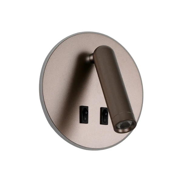 Podłużny kinkiet ścienny Furla WL-53742-1-CF LED 8W 3000K do sypiani kawowy