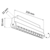 Diodowa lampa do szyn magnetycznych Komatsu 6600 LED 12W 4000K czarna