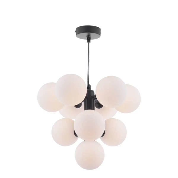 Molekułowa wisząca lampa Vine VIN2322-02 szklana biała czarny