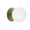 Lampa kula ścienna PLAAT C PLC1140S0 szklana IP44 oliwkowy