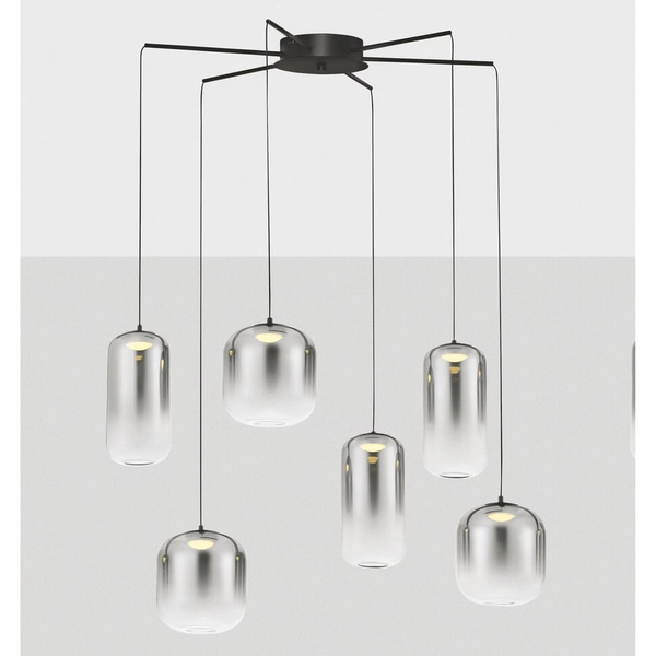 Salonowa lampa wisząca pająk ANUCO LE44614 LED 25W 3000K szary