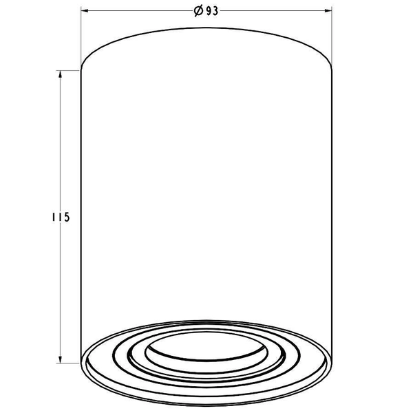 Nastropowa lampa sufitowa Rondoc oczko metalowe białe