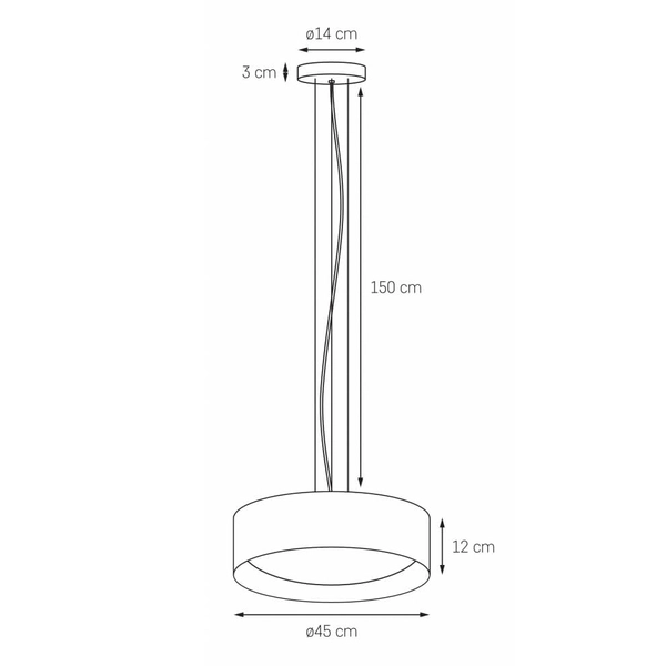 Wisząca lampa do jadalni VERO 11136302 Kaspa nad stół biała czarna