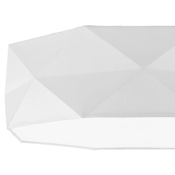 Geometryczny plafon Kantoor 1565 TK Lighting okrągły z tkaniny biały