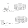 Łańcuch świąteczny girlanda 324405 LED 10W RGB USB z pilotem przezroczysty