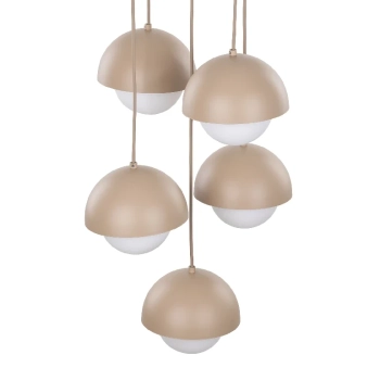 Nowoczesna lampa wisząca Bono Sabia 10966 metalowy beżowy biały