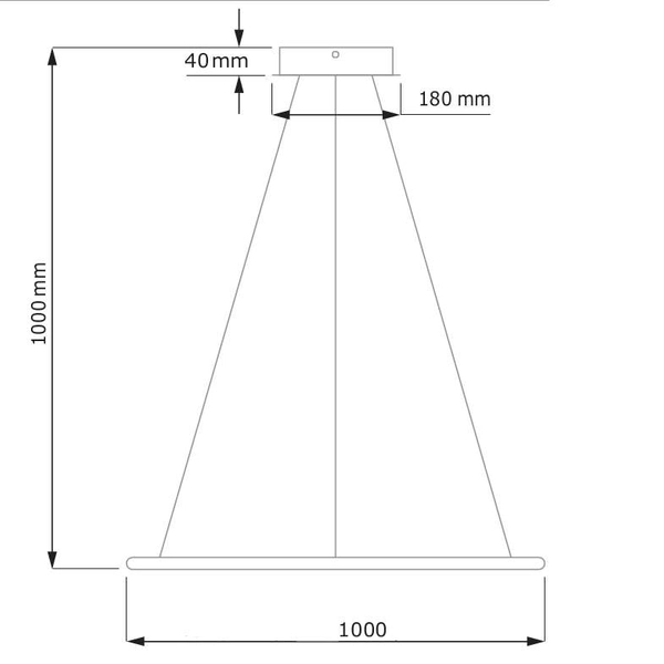 Biurowa LAMPA wisząca SLIM/000028/3000/W MDECO okrągła OPRAWA metalowy ZWIS LED 55W 3000K ring biały