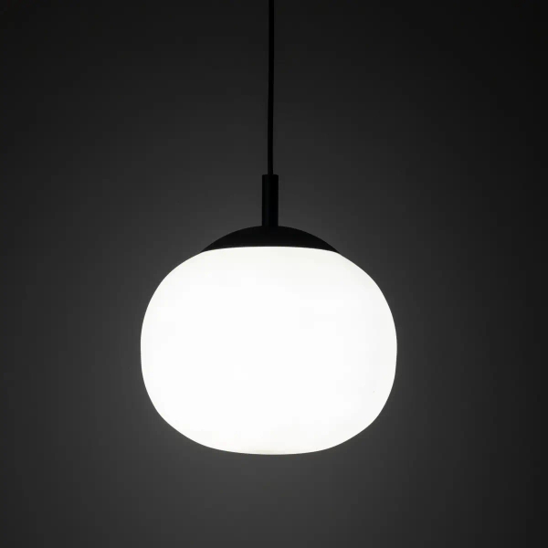 Sypialniana lampa wisząca VIBE 4759 szklana kula czarny biały