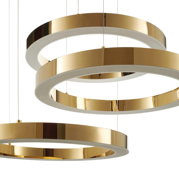Lampa wisząca Circle DN924-60+60+60 gold Step LED 80W 3000K ringi złote