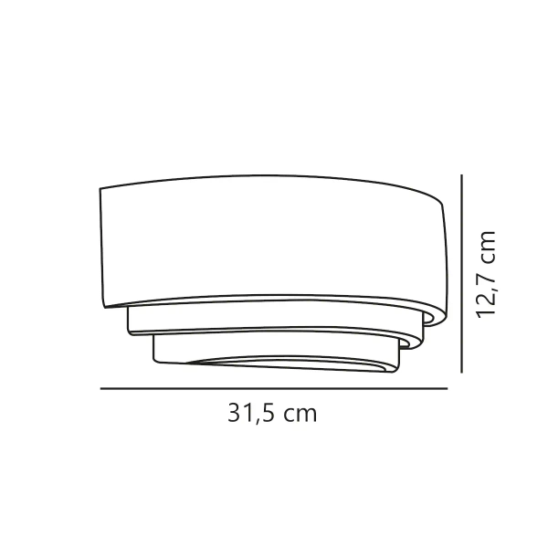 Ścienna lampa na przedpokój Lancio 2412481001 półokrągła biały
