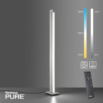 Stojąca lampa na pilot PURE-LINES biała 421-95 1xLED 23W 2700-5000K z regulacją barwy