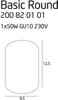 LAMPA sufitowa BASIC ROUND C0067 Maxlight metalowy downlight tuba SPOT biały