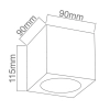 Sufitowa lampa glamour CUBO OR81039 Orlicki kostka przezroczysta