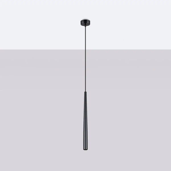 Podłużna lampa wisząca BLISS SL.1462 sopel tuba czarna