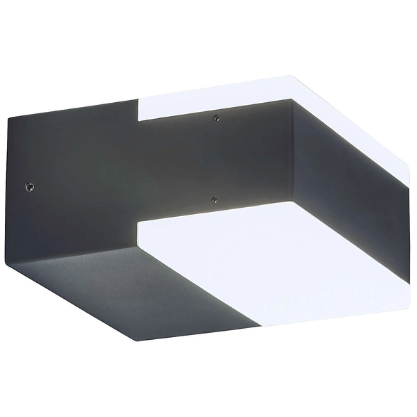 Zewnętrzna LAMPA ścienna BONA 8060 Rabalux prostokątna OPRAWA elewacyjna LED 9W 4000K kinkiet IP54 grafitowy