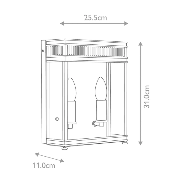 Kinkiet na elewację Holborn HL7-M-PC Elstead IP44 zewnętrzny chrom