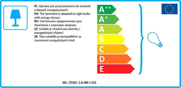 Kinkiet LAMPA ścienna SARDO WL-5581-1A-BK+SG Italux loftowa OPRAWA skandynawska tuba szklana okrągła przydymiona czarna