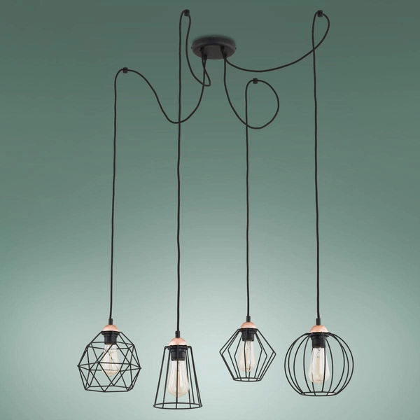Wielopunktowa lampa wisząca loft Cubus 1646 TK Lighting czarna