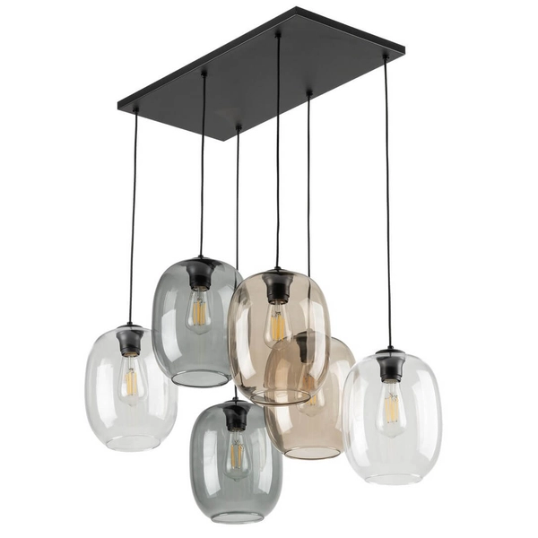 Zwisająca lampa na belce Elio 5974 nad stół kaskada multikolor