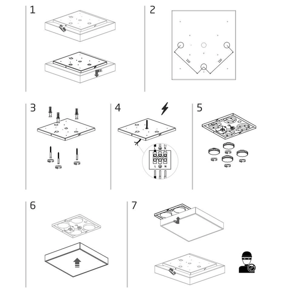 Plafon kwadrat do kuchni Quad 10470 Nowodvorski natynkowy metalowy biały