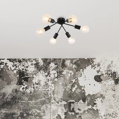 Industrialna LAMPA sufitowa LAMAR 3990 Rabalux metalowe pręty sticks czarne