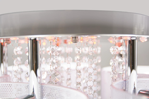 Ażurowy plafon glamour DRS8006/5 WH NET siatka biały