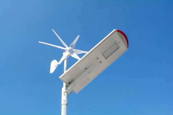 Lampa uliczna hybrydowa Windsun WS-80W+FA1M+SO4M Greenie LED 80W IP65 biała