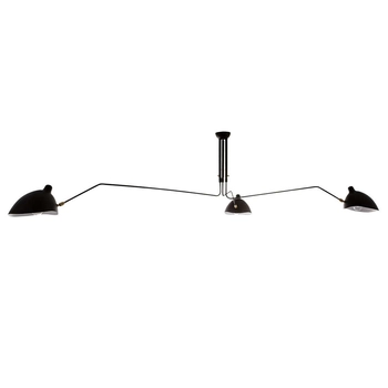 Loftowa LAMPA sufitowa DAVIS MDE610-3 Italux industrialna OPRAWA metalowa na wysięgnikach pająk czarny