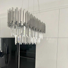 Salonowa lampa wisząca CGPIPORGANCRYSTLONG nad łóżko chrom