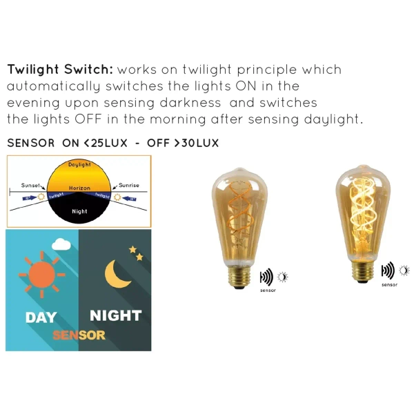 Żarówka edison LED 49034/04/62 E27 4W 2200K 230lm bursztynowa outlet