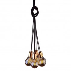 Wisząca LAMPA industrialna CABLE BLACK/ COOPER 9746 Nowodvorski metalowa OPRAWKA na żarówkę miedź