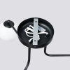 Kulista lampa sufitowa ASTRAL SL.1662 potrójna biała czarna