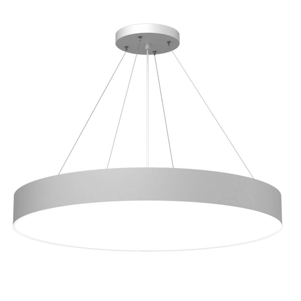 Metalowa lampa wisząca Sengo 5213 Shilo regulowana okrąg circle biała