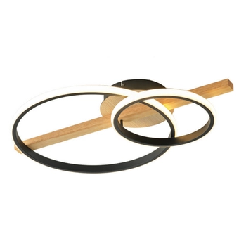 Natynkowa Lampa Almeria MX3913-2-3BWLT LED 17W 3000K drewniany czarny