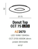 Salonowa lampa sufitowa Donut LED 164W biała nad stolik