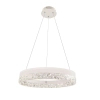 Wisząca lampa ring Frozi 31-35547 LED 32W 3000K kryształowa biała