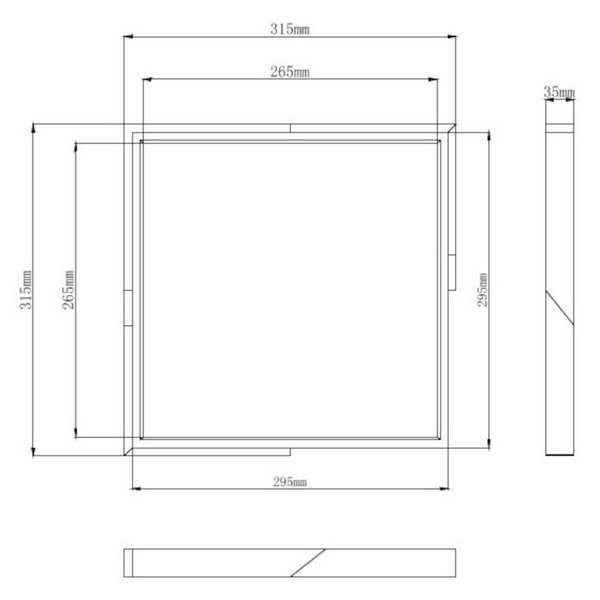 Plafon sypialniany Meta R67191131 RL Light LED 20W 3000K kwadratowy biały