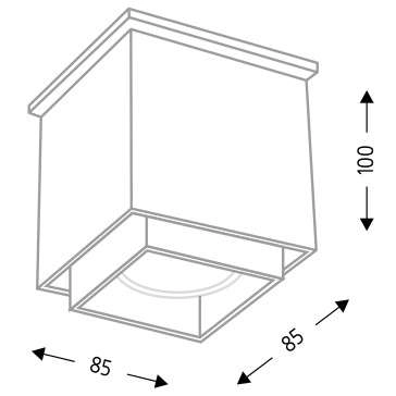 Downlight LAMPA sufitowa KAZO 7006 Shilo natynkowa OPRAWA reflektorowa do łazienki kostka cube biała