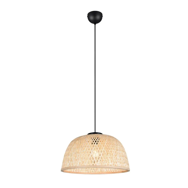 Bambusowa lampa wisząca LAURENT R36091032 nad stół czarny naturalny
