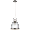 Wisząca LAMPA rustykalna FE-HOBSON-P-L-SN Elstead FEISS loftowa OPRAWA szklana ZWIS hygge nikiel przezroczysty