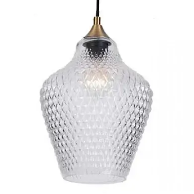 Nowoczesna lampa wisząca 19125 kryształowa do jadalni mosiądz
