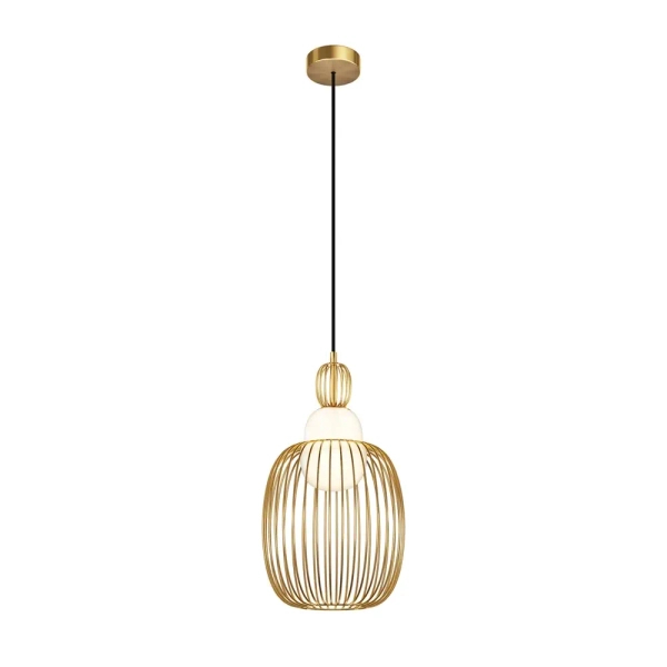 Metalowa lampa wisząca Levitation MOD376PL-01G1 do salonu mosiądz