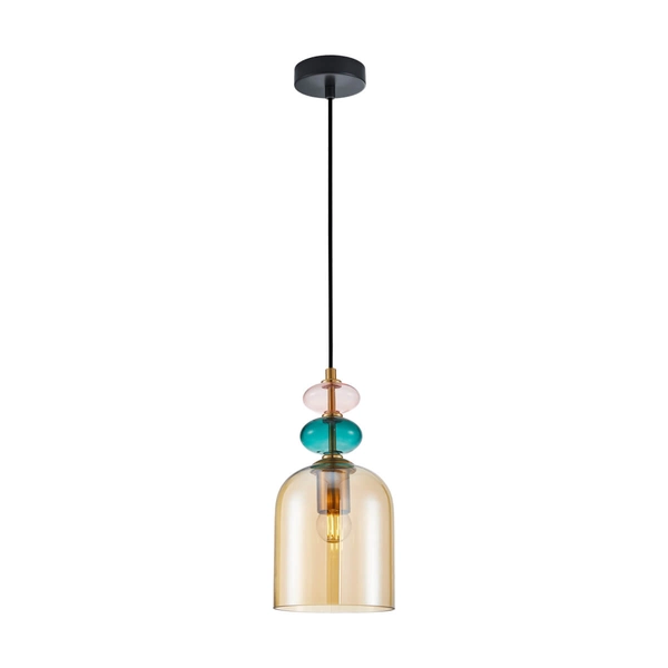Lampa wisząca szklana Busco PND-30263-1B-BRO-AMB bursztynowy złoty kolorowy