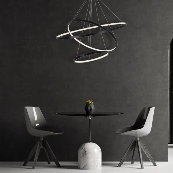 Pierścieniowa lampa wisząca LEA 330024 LED 82W 4000K ringi czarne