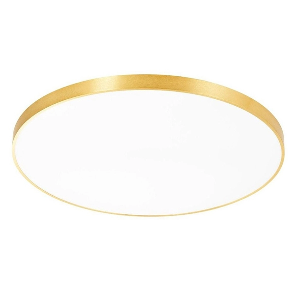 Okrągła lampa sufitowa Sierra LED 80W 4000K do salonu plafon złoty