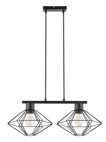 Kuchenna lampa wisząca Vario druciana nad wyspę czarna